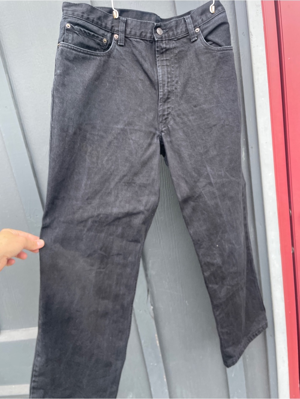 Black Men's Straight-Leg Jeans